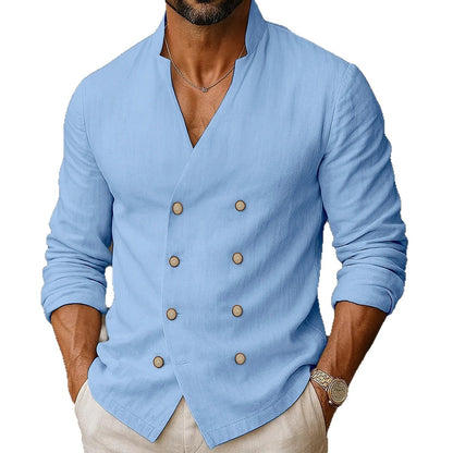 Chemise mode pour hommes avec double rangée de boutons Chic und Stil