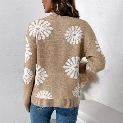 Pull en maille pour femmes avec un design floral Chic und Stil