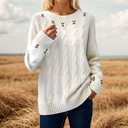 Pull en tricot pour femmes avec coupe décontractée et détails exquis Chic und Stil