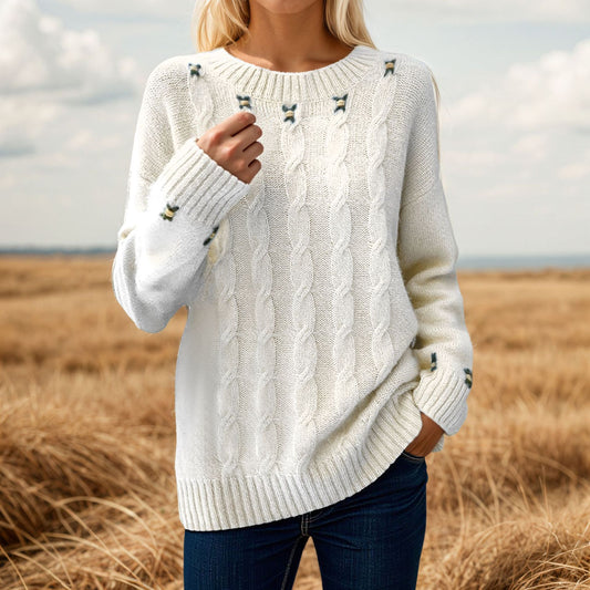 Pull en tricot pour femmes avec coupe décontractée et détails exquis Chic und Stil