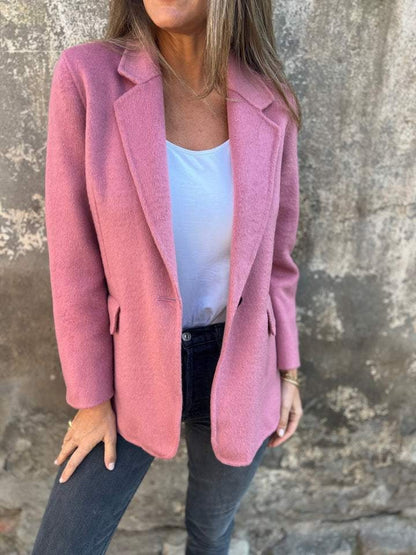 Dames élégant manteau en laine à coupe ajustée Chic und Stil