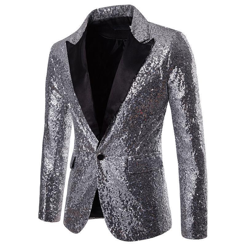 Blazer en sequins pour hommes avec finition brillante et coupe élégante Chic und Stil