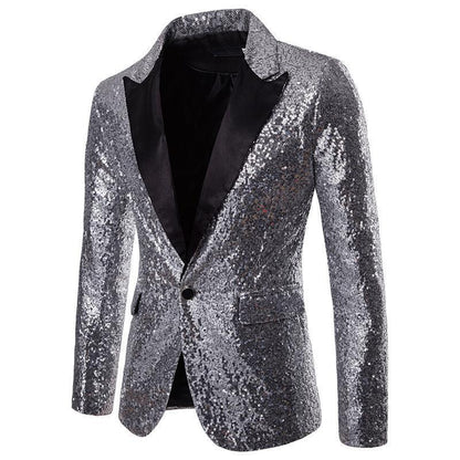 Blazer en sequins pour hommes avec finition brillante et coupe élégante Chic und Stil