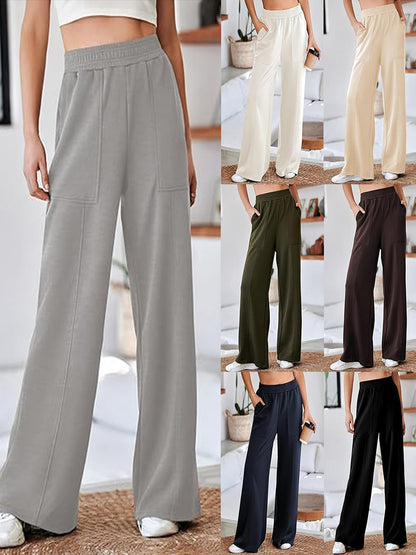 Loose sports pants for women with elastic waistband and practical side pockets Chic and Style