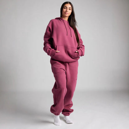 Dames pull à capuche douillet avec masque de sommeil intégré Chic und Stil