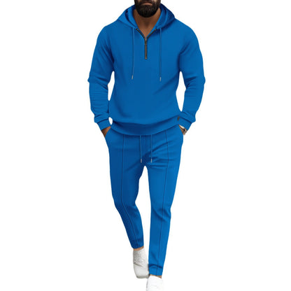 Costume de loisirs tendance pour hommes en coton respirant avec fermeture éclair Chic und Stil