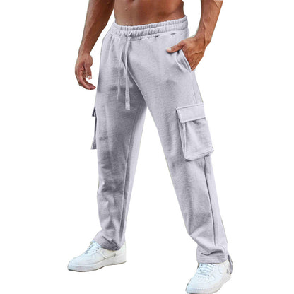 Men's casual cargo jogging pants with elastic waistband and practical side pockets Chic and Style