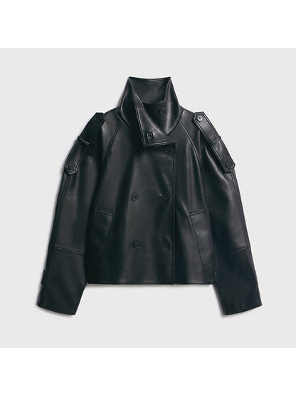 Veste de motard en simili cuir pour femmes Chic & Stil