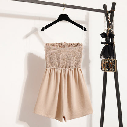 Robe combinaison pour femmes avec taille accentuée par des boutons et haut élastique Chic und Stil