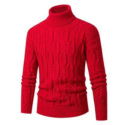 High-quality turtleneck pullover for men with embossed pattern Chic und Stil