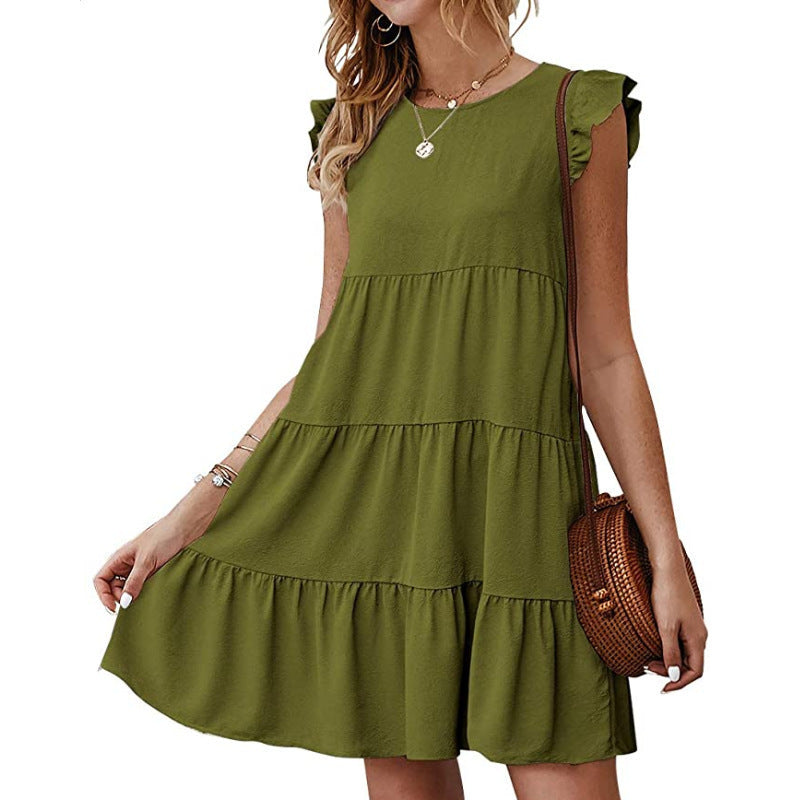 Robe d'été surdimensionnée pour femmes avec des détails en volants Chic und Stil