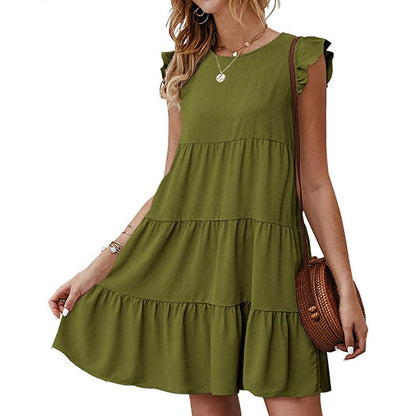Robe d'été surdimensionnée pour femmes avec des détails en volants Chic und Stil