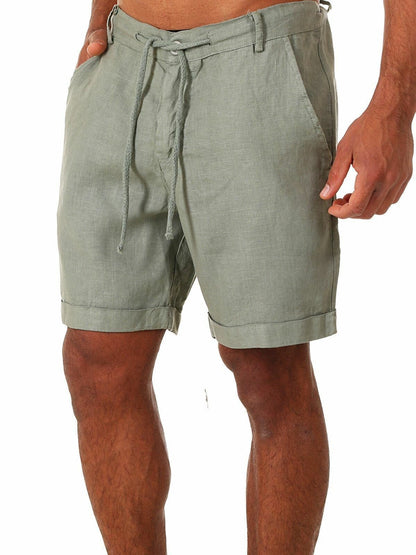 Shorts en lin décontractés pour hommes avec taille ajustable et poches pratiques Chic und Stil
