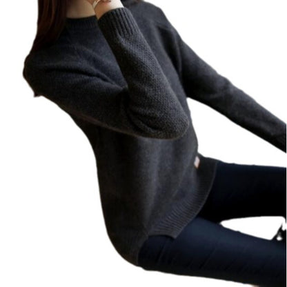 Elegant knitted pullover for women with textured fabric Chic and Style