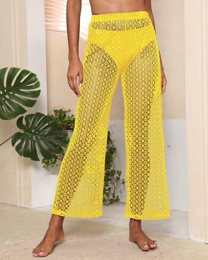 Women Crocheted Beach Pants Loose Chic and Style