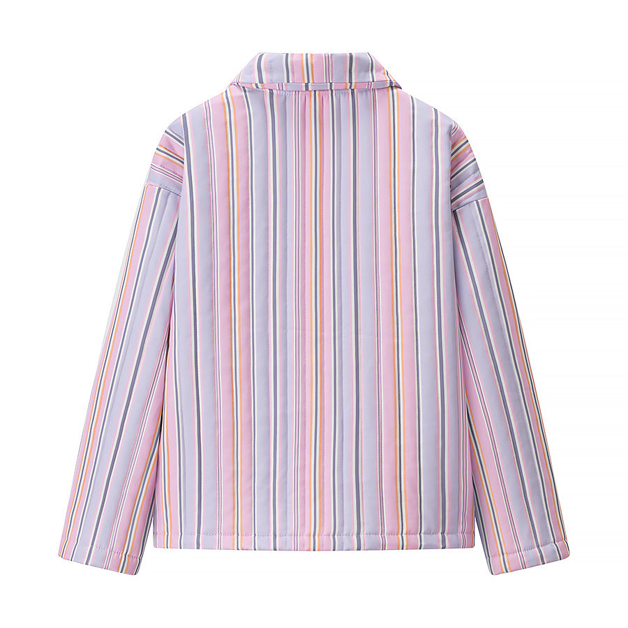 Lightweight striped transition jacket for women Chic und Stil