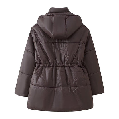 Dames blouson de transition matelassé avec capuche et poches pratiques Chic und Stil