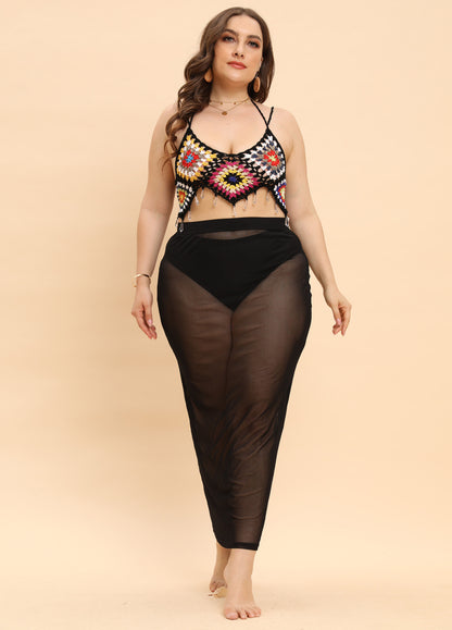 Bralette au crochet pour femmes avec des accents de perles colorées Chic und Stil