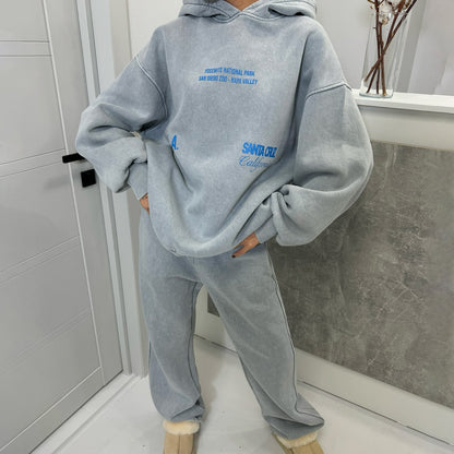 Dames Ensemble de sweat en polaire confortable avec capuche Chic und Stil