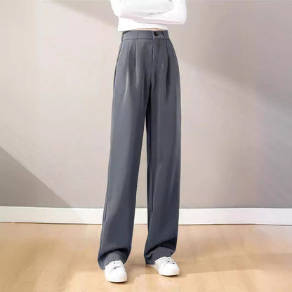 High-waisted pleated wide-leg pants for women Chic und Stil