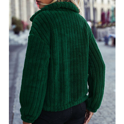 Pull-over en polaire pour femmes dans un style décontracté Chic und Stil