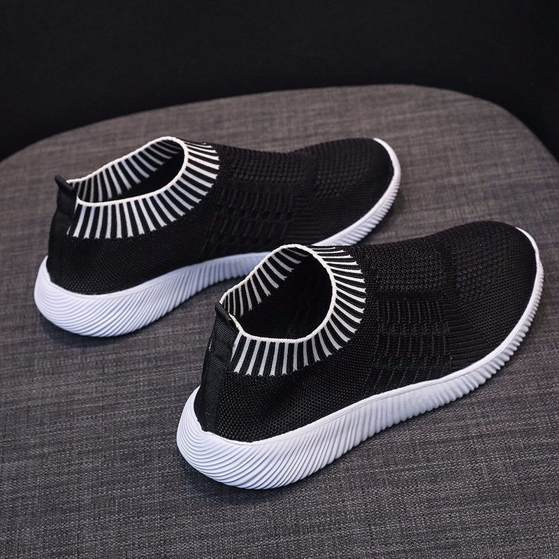 Baskets Slip-On respirantes pour femmes avec dessus en tricot élastique Chic und Stil