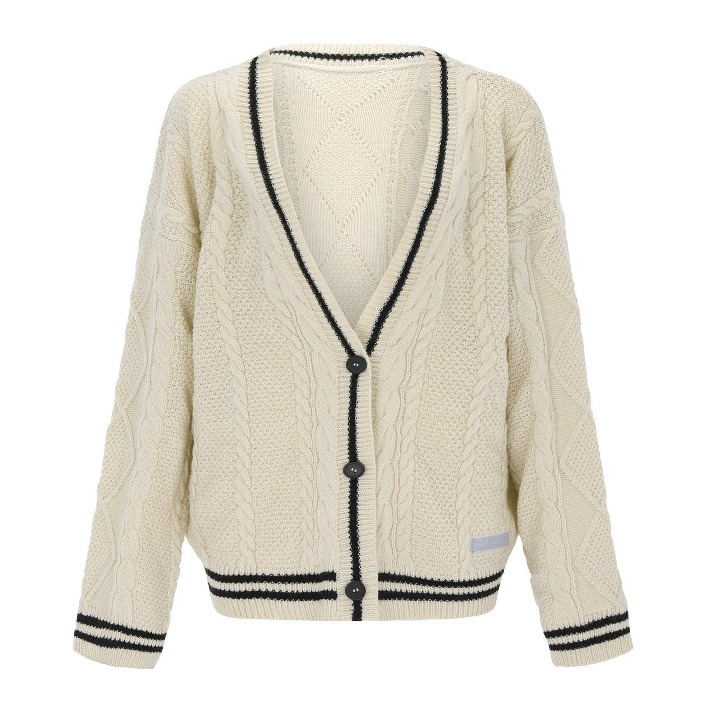 Dames Grobstrick Cardigan avec motif étoilé à la mode Chic und Stil