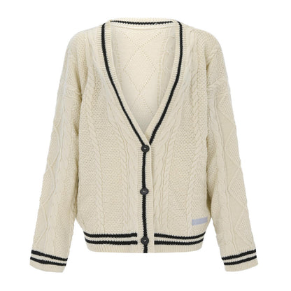 Dames Grobstrick Cardigan avec motif étoilé à la mode Chic und Stil