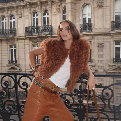 Dames Gilet douillet en matériau doux Chic und Stil