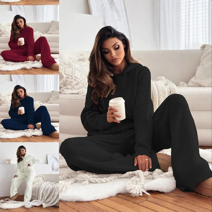 Dames combinaison tricot confortable avec capuche Chic und Stil