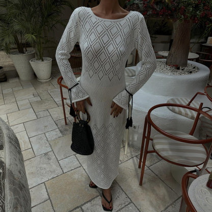 Robe maxi pour dames avec structure élégante Chic und Stil
