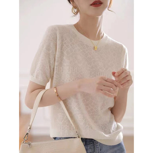 Haut court en tricot décontracté pour femmes Chic und Stil
