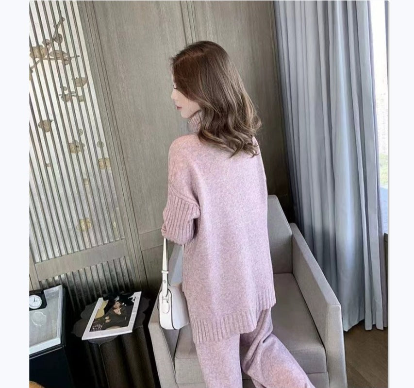 Femme Pull en tricot doux avec col haut et coupe décontractée Chic und Stil