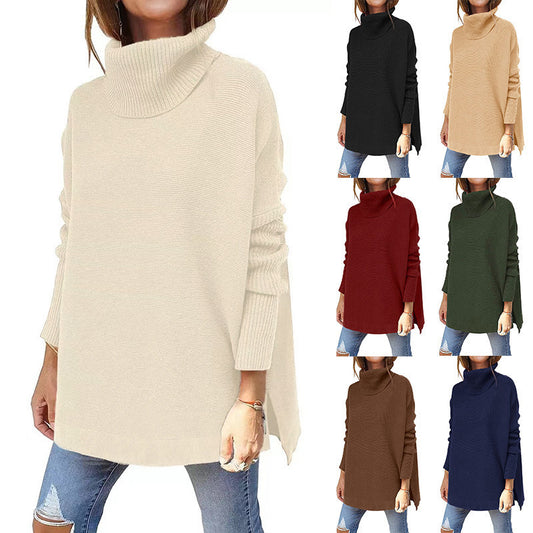 Pull à col roulé oversized pour femmes avec motif texturé Chic und Stil