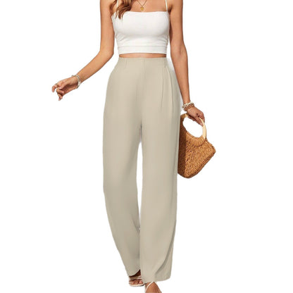 High-waisted wide leg pants for women with elegant pleats Chic and Style