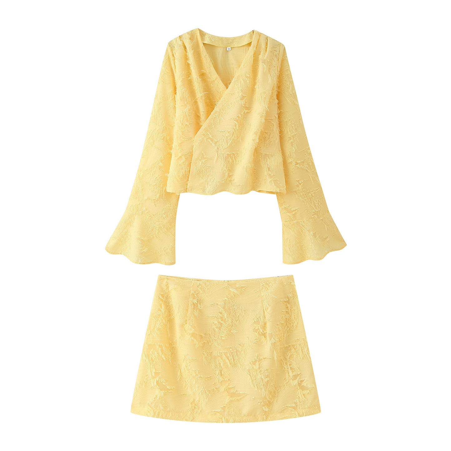 Robe courte élégante pour femmes avec design effiloché et décolleté en V Chic und Stil