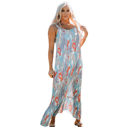 Robe maxi pour femmes avec des éléments de design floraux et une coupe fluide Chic und Stil