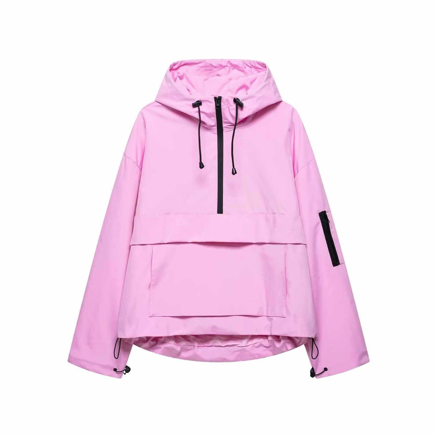 Damen wasserabweisende Anorakjacke mit praktischen Taschen Chic und Stil
