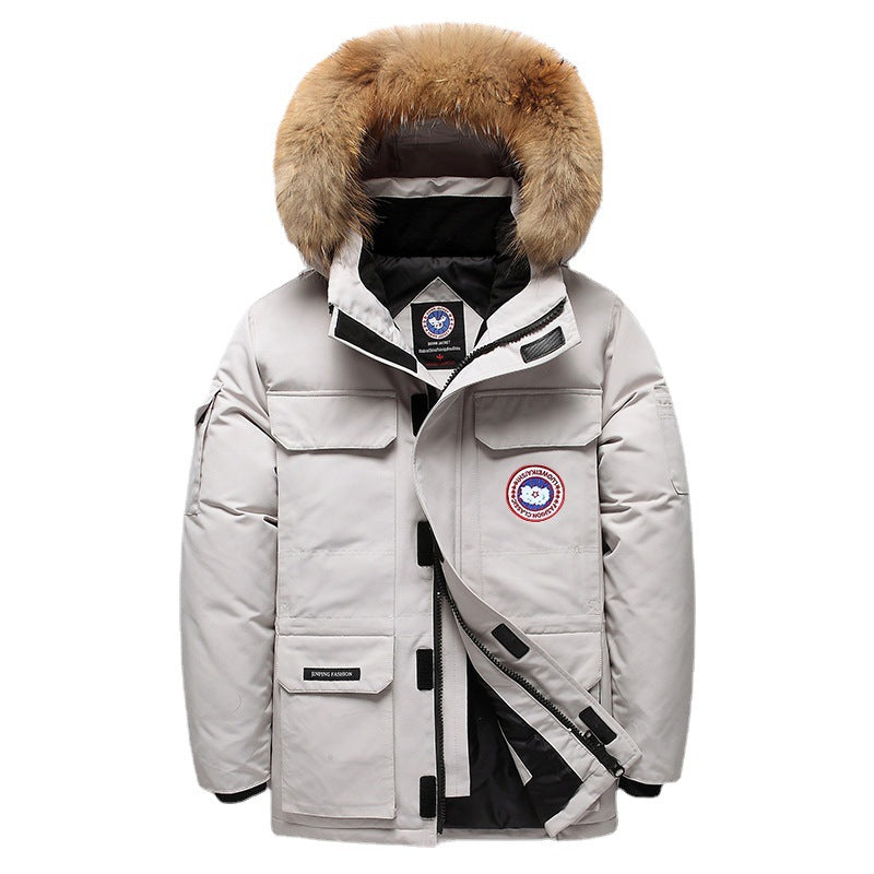Functional winter jacket for men with removable fur Chic and Style
