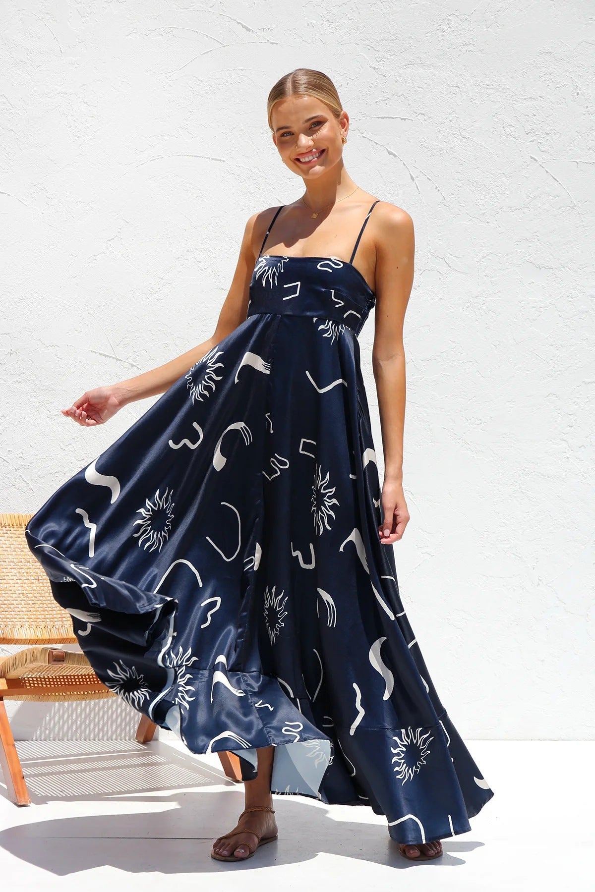 Dames Robe Maxi Élégante avec Silhouette Aérée Chic und Stil