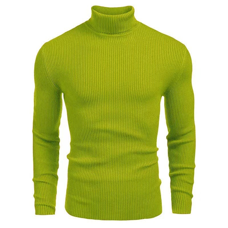 Pullover with turtleneck for men with textured ribbing pattern Chic and Style