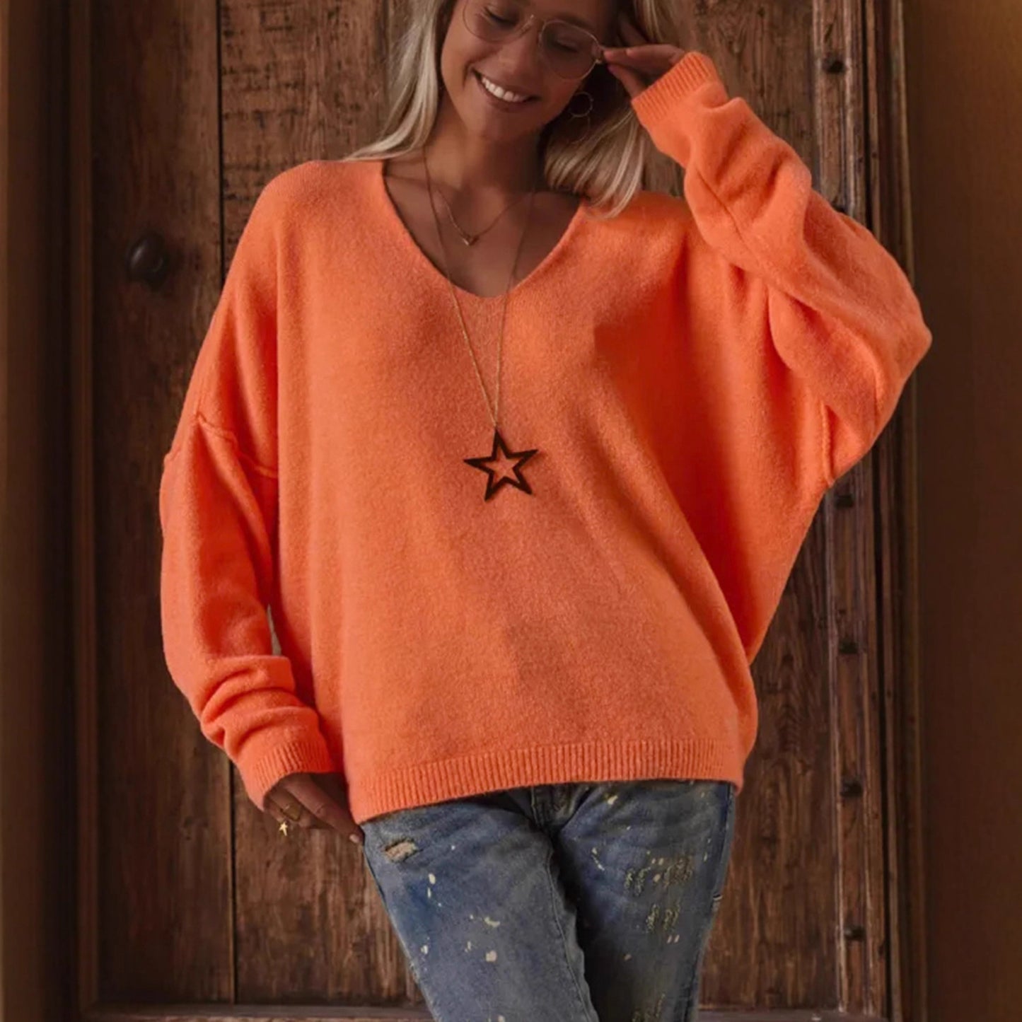Dames Pull surdimensionné Chic und Stil