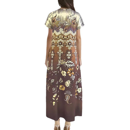 Dames Élégant motif floral Robe maxi Chic und Stil