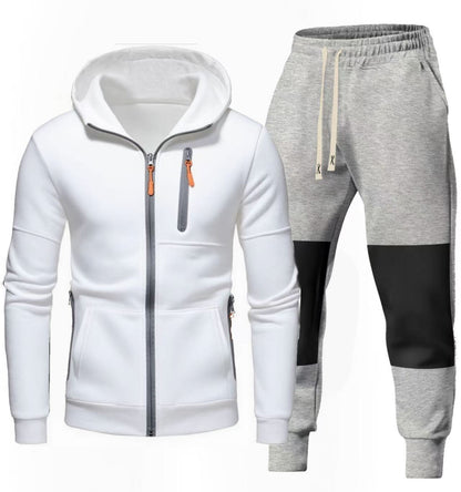 Men's Chic and Stylish Hoodie and Jogging Pants Set with Functional Zip Pockets