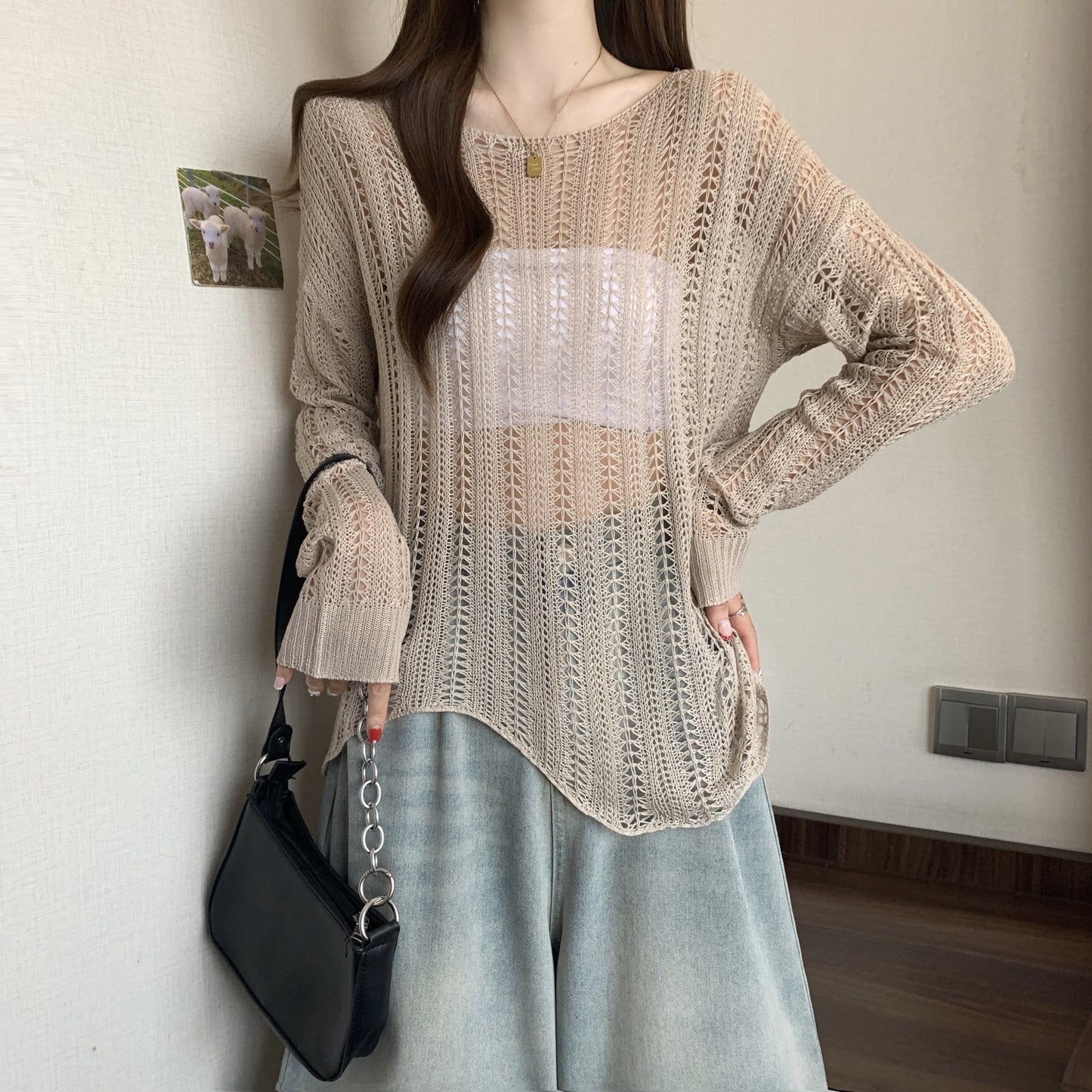 Pull en maille aéré pour femmes avec mailles ouvertes et coupe décontractée Chic und Stil