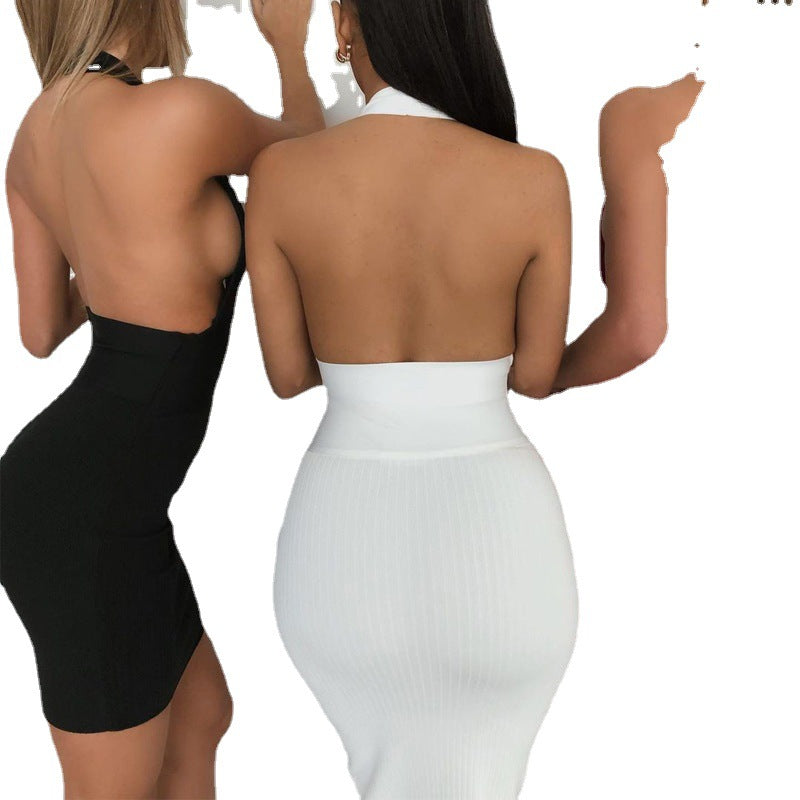 Robe tricotée ajustée pour femmes avec décolleté plongeant et coupe étroite Chic und Stil