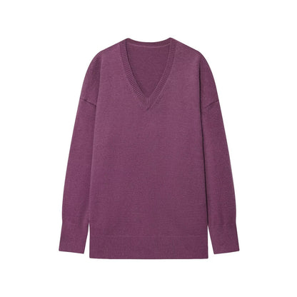 Pull en viscose pour femmes avec décolleté en V et coupe décontractée Chic und Stil
