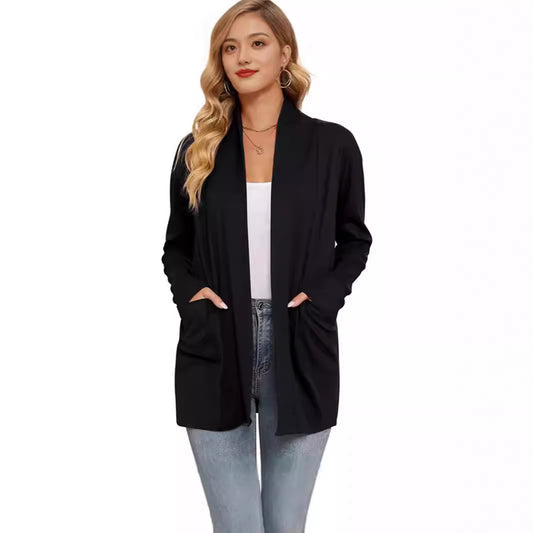 Cardigan long décontracté pour femmes avec poches Chic und Stil