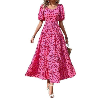 Robe maxi pour femme avec ourlet fluide et motif floral Chic und Stil