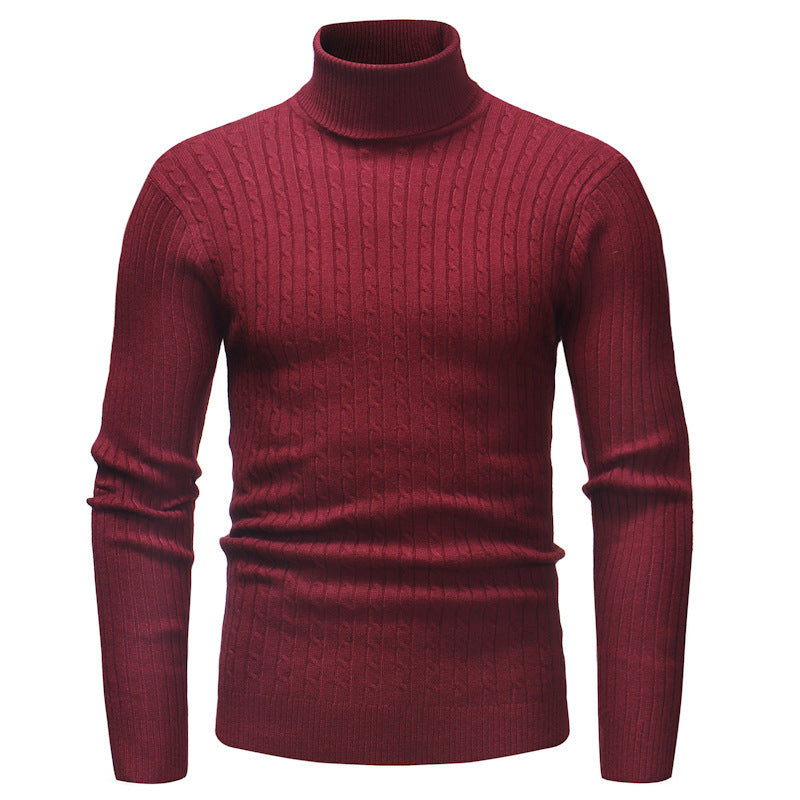 Men's high-quality cashmere pullover with structured cable knit pattern Chic and Style